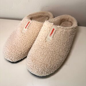 Bombas Women's Sunday Sherpa Slippers Size 9 Cream Sherpa Fluffy Clog